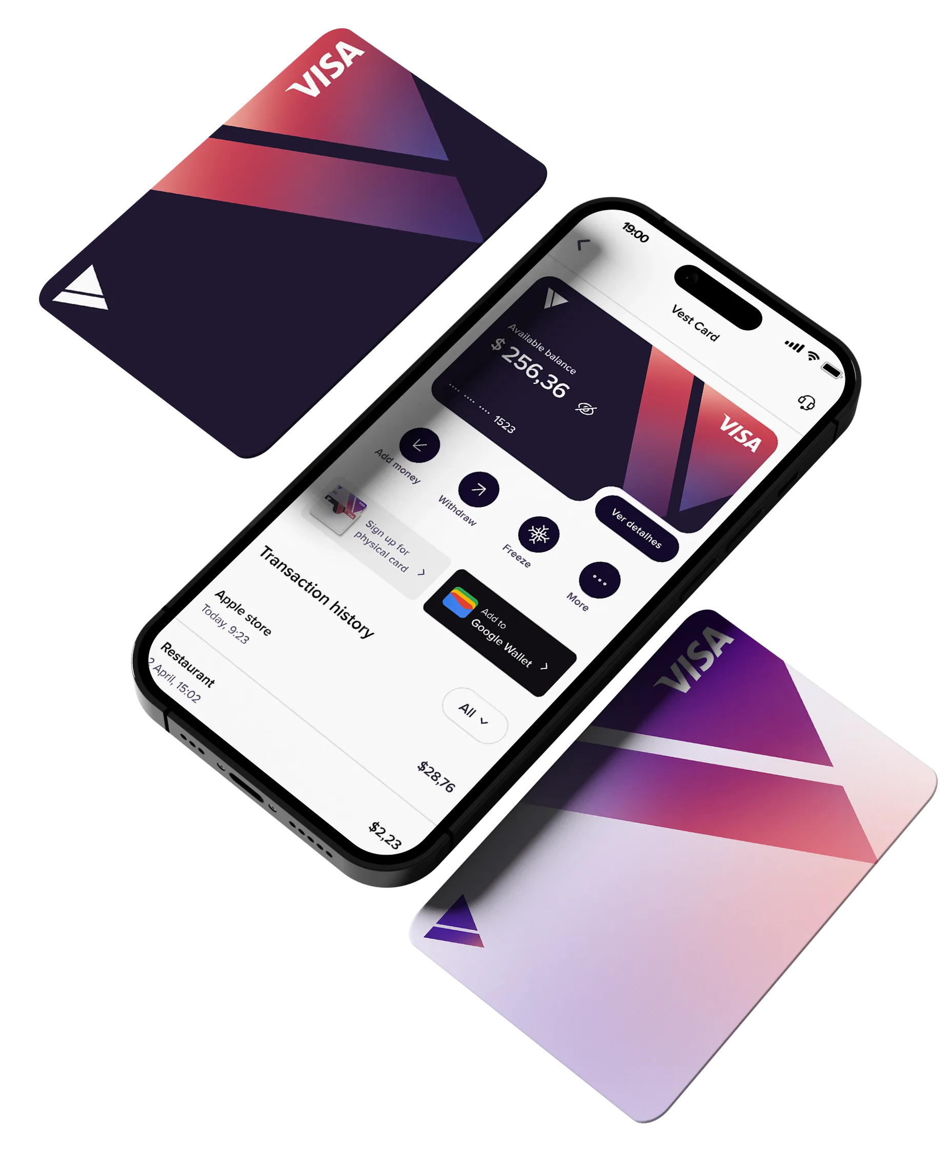 The Vest dollar debit card and the Vest app